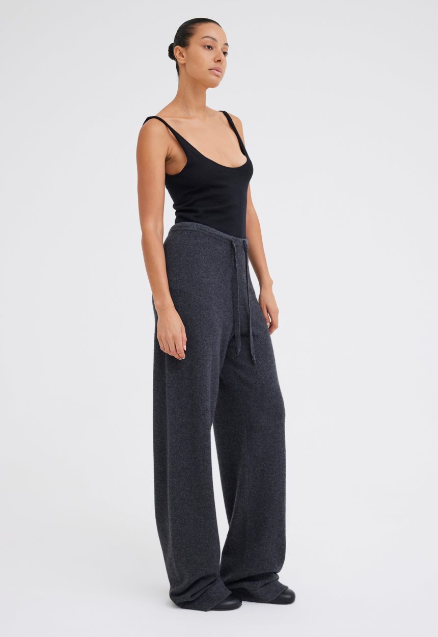 Jac + Jack Dova Cashmere Pant - Char Marle Grey